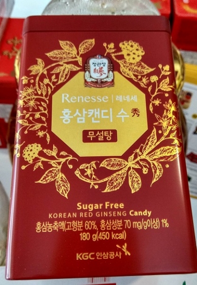 Kẹo hồng sâm không đường Renesse 180g_KGC